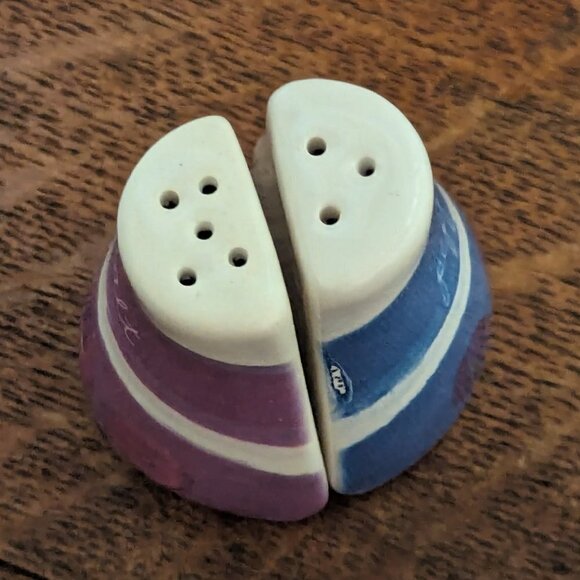 Vintage Flavia Weedin Ceramic Salt & Pepper Shakers 70's 80's Art - Picture 3 of 9